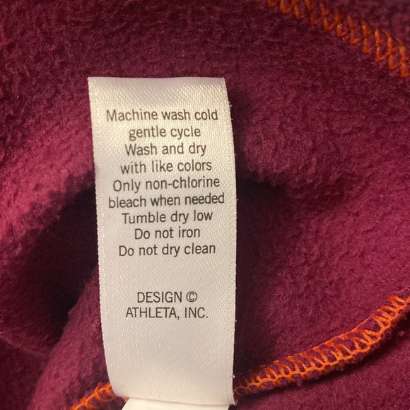 Athleta Sky High Polartec Hoodie, Size S, Color burgundy/Orange - Picture 12 of 12